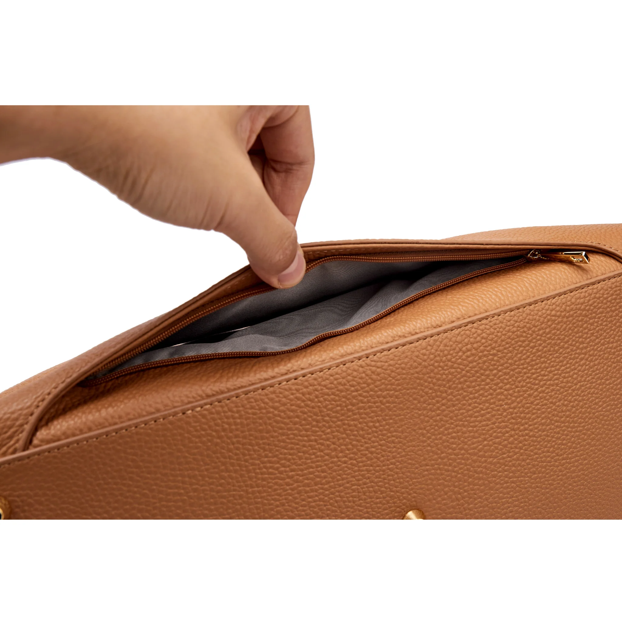 16" Slouchy Leather Laptop Tote | Large Capacity - Image 13