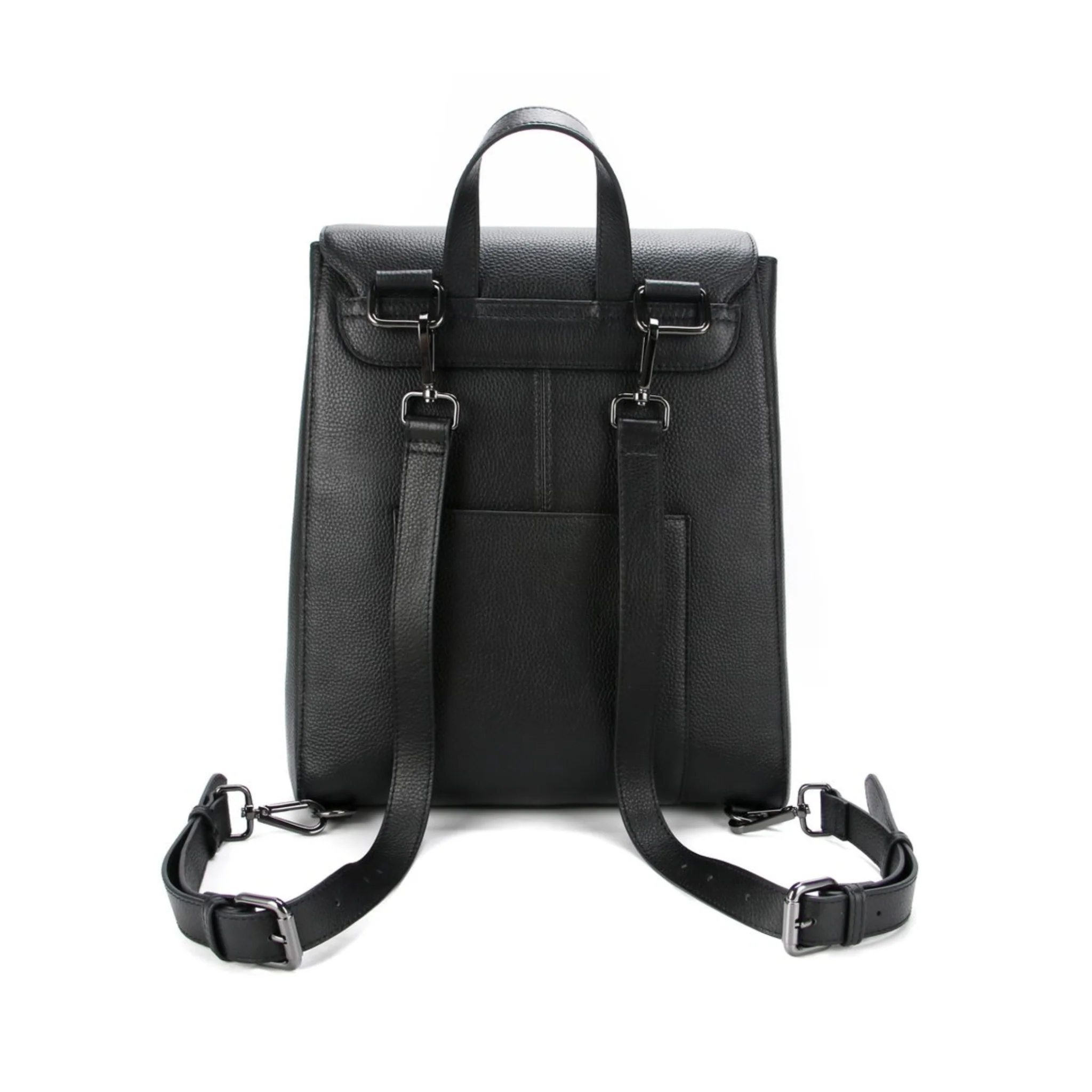 16" Convertible Leather Laptop Backpack - Image 3