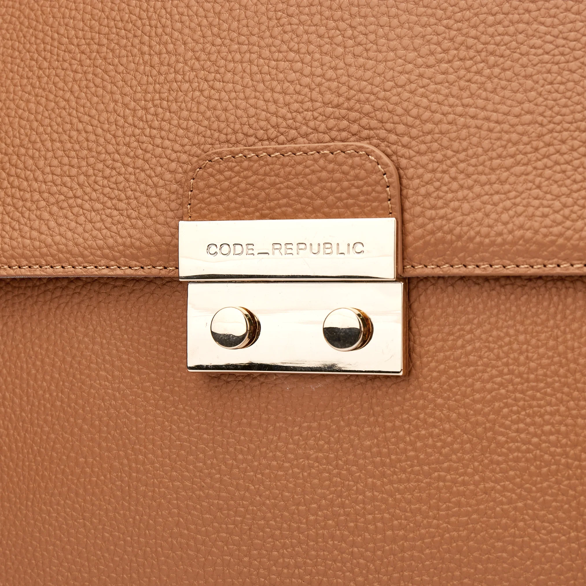 DANIELLE Designer Laptop Handbag | TAN LEATHER | CHAMPAGNE GOLD - Image 12