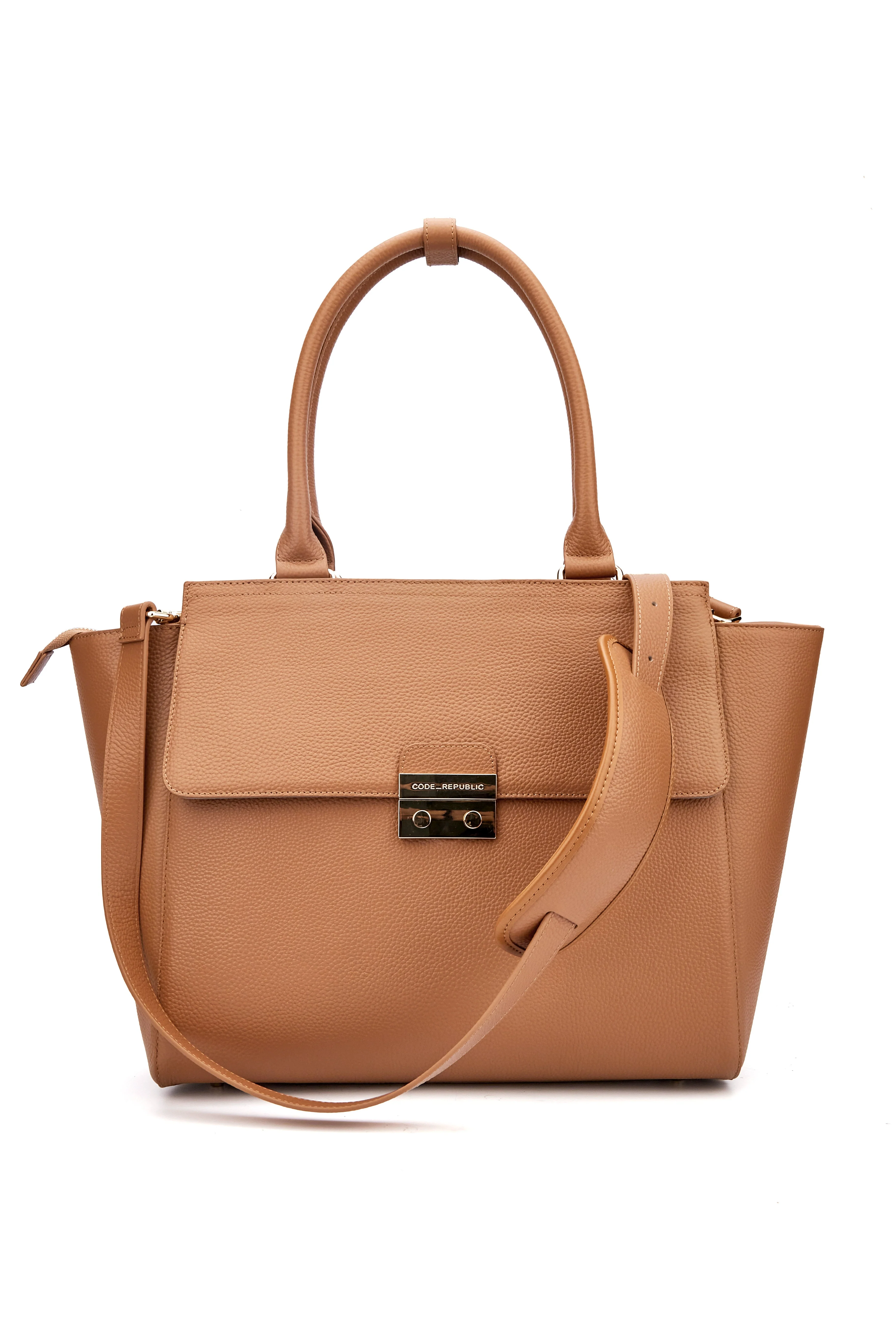 DANIELLE Designer Laptop Handbag | TAN LEATHER | CHAMPAGNE GOLD - Image 15