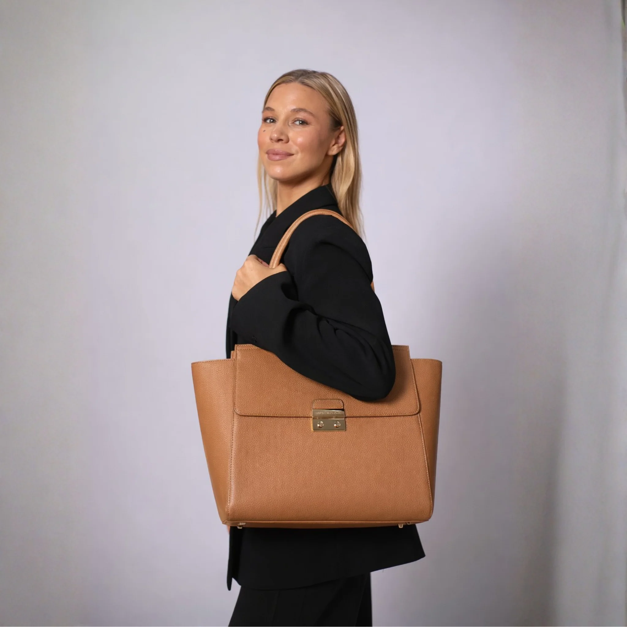 DANIELLE 14” LAPTOP HANDBAG | ITALIAN LEATHER - Image 48